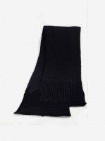 solid-black-scarf